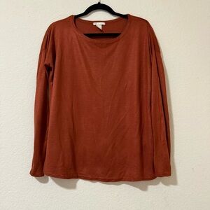 H&M Terracotta Long Sleeve Blouse